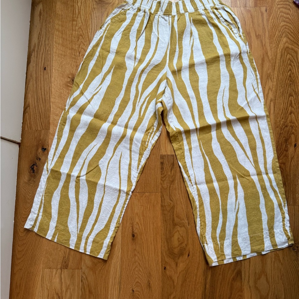 Rachel Zoe Gold and White Striped Pants